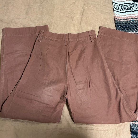 Christy Dawn Noah Pant Size 26 Wide Leg Cropped High Waisted Boysenberry Mauve - Picture 8 of 9